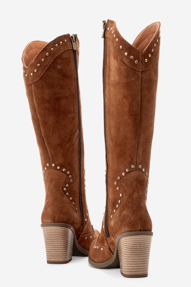 kadin-deri-zimba-detayli-western-cizme-TABA SUET-HKN1608-0101795_0